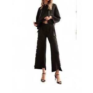 NEW JOH francine pearl hoodie with glitter in black